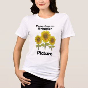 Sunflower Focusing On Brighter Picture Graduation Tri-Blend Shirt