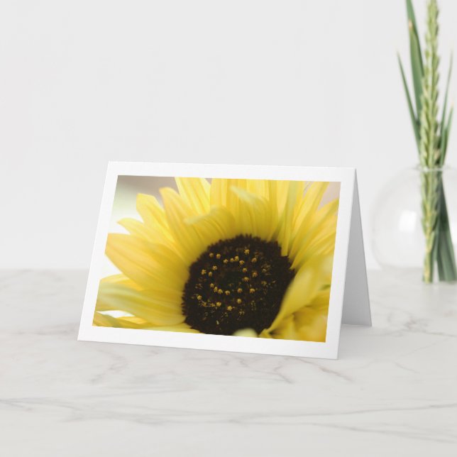 Sunflower Folded Blank Greeting Card (Front)