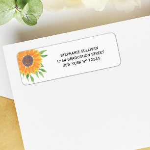 Sunflower Foliage Return Address