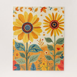 Sunflower Folk Art Puzzle