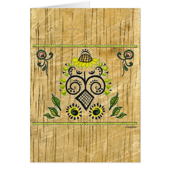 Sunflower Folk Pattern by Alexandra Cook (Front)