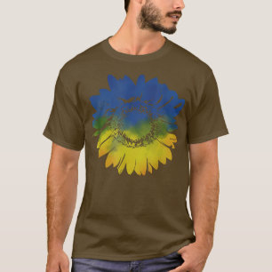 Sunflower For Ukraine Flag Colours Blue Yellow T-Shirt