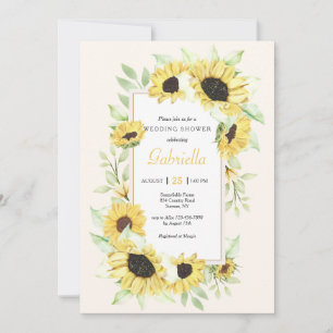 Sunflower Frame  Invitation