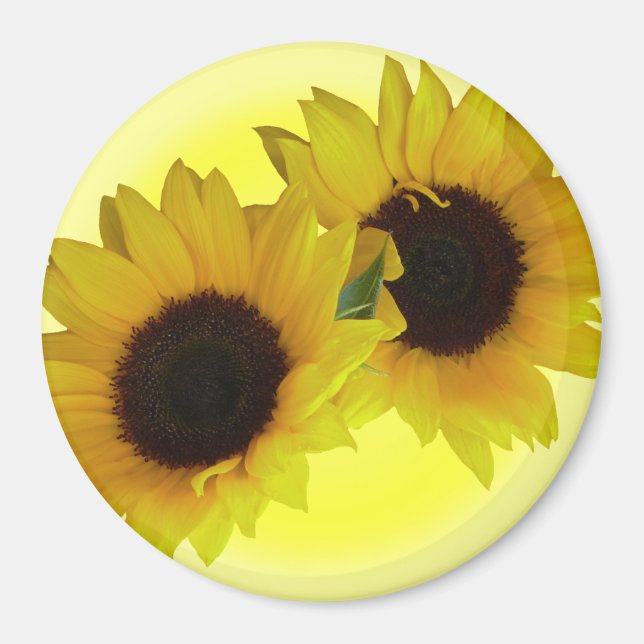 Sunflower Fridge Magnet Cheerful Flower Gift (Front)