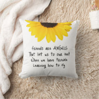Sunflower Friends Are Angels Quote Initials