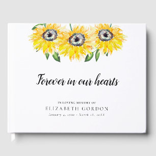 Sunflower Funeral Floral In Loving Memory Guest Book