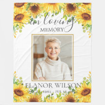 Sunflower Funeral In Loving Memory Keepsake