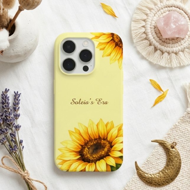 Sunflower Funkey Minimal Modren Viral Customise iPhone Case (Creator Uploaded)