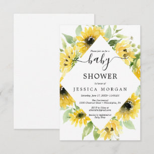 Sunflower Garden Baby Shower Invitation Card