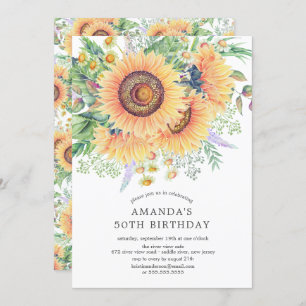 Sunflower Garden Birthday Party Invitation