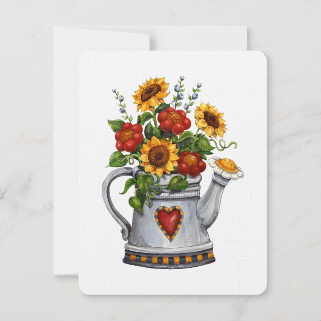 Sunflower Garden Invitation / Blank Card (Front)