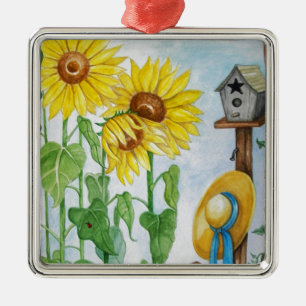 Sunflower Garden Metal Tree Decoration