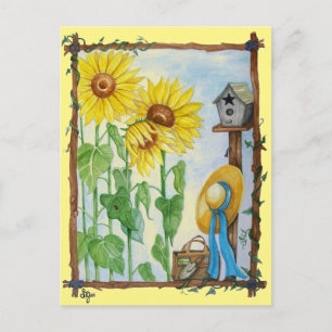Sunflower Garden Postcard
