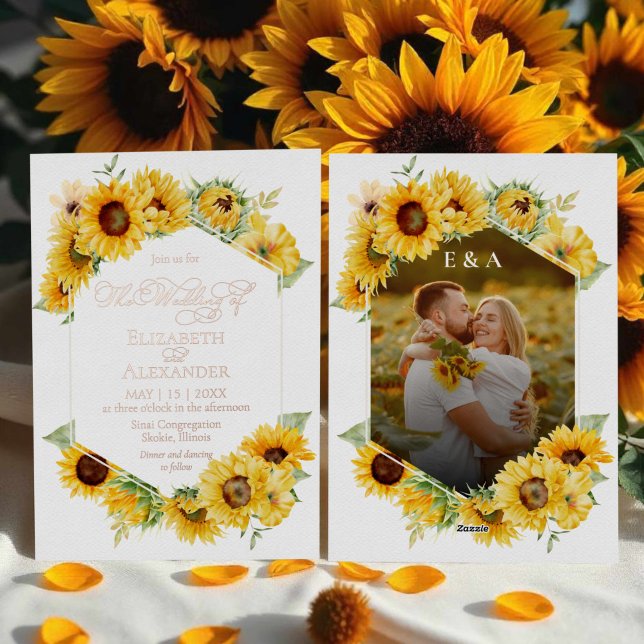 Sunflower Geometric Autumn Fall Photo Wedding Real (Creator Uploaded)
