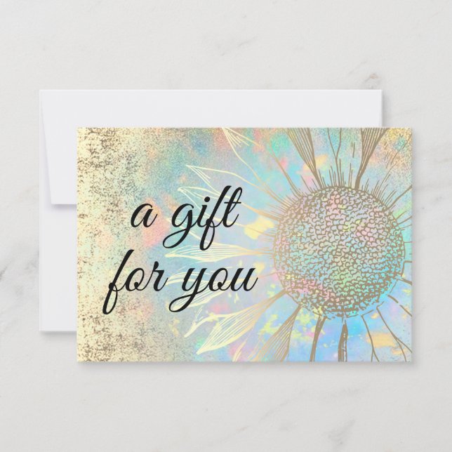 sunflower gift certificate (Front)