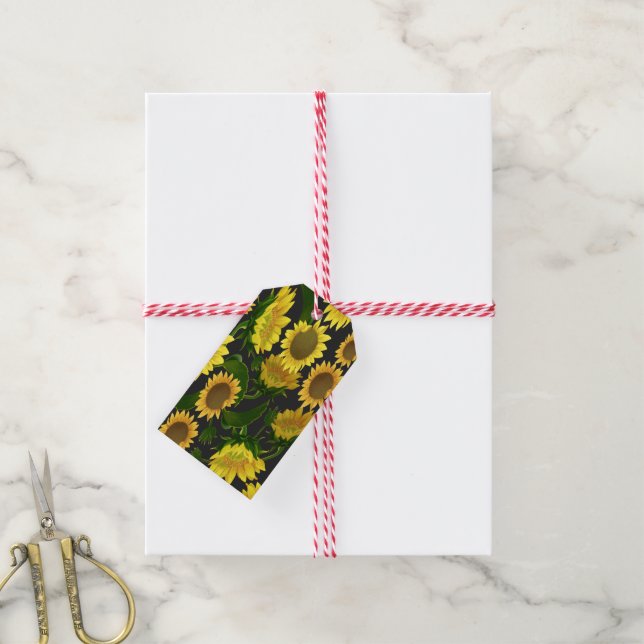 Sunflower Gift Tags (With Twine)