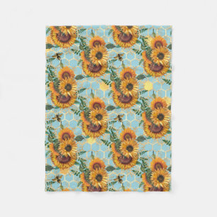 Sunflower Gifts Bright As A Sunflower Fleece Blanket