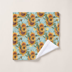 Sunflower Gifts Bright As A Sunflower Wash Cloth