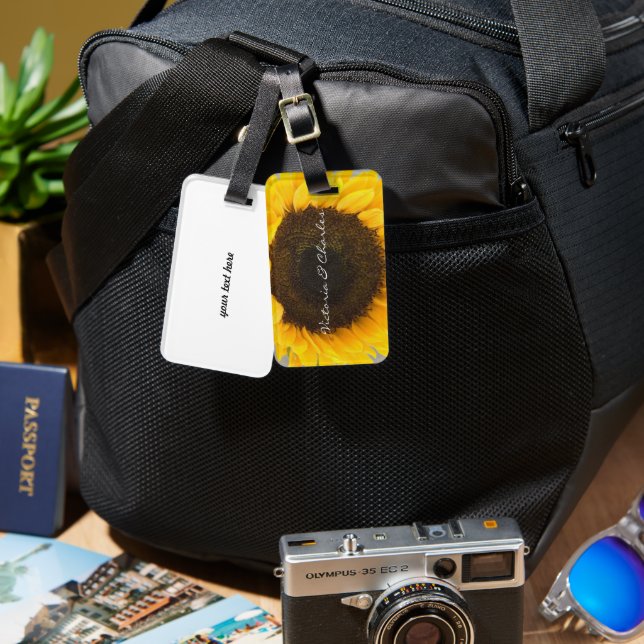 Sunflower Gifts Luggage Tag (Front & Back)