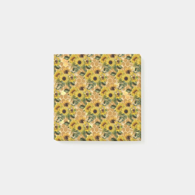 Sunflower Gifts | Make It Like A Sunflower Post-it Notes (Front)