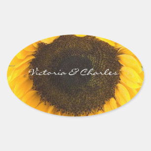Sunflower Gifts Oval Sticker