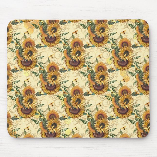 Sunflower Gifts | Sunflower Turn Surrounded Mouse Mat (Front)