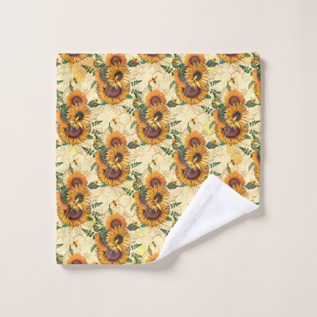 Sunflower Gifts | Sunflower Turn Surrounded Wash Cloth (Wash Cloth)