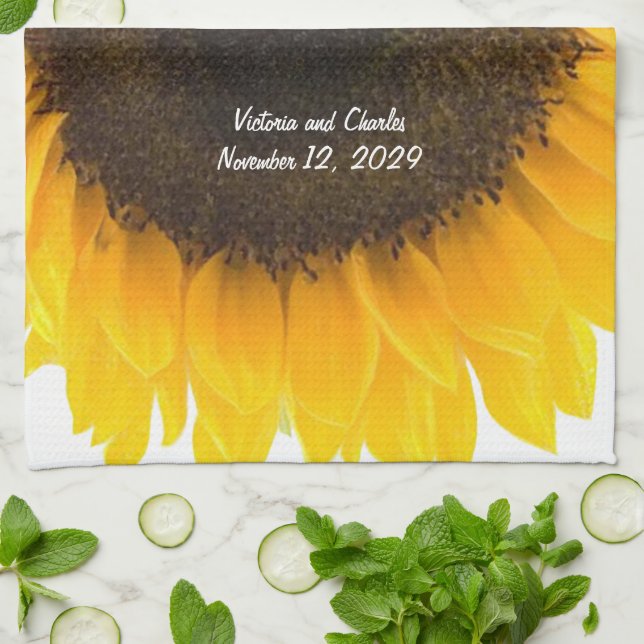 Sunflower Gifts Tea Towel (Folded)