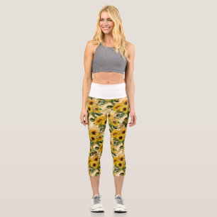 Sunflower Gifts The Sunflower Is A Favorite Emblem Capri Leggings