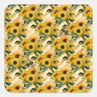 Sunflower Gifts The Sunflower Is A Favourite Emble Square Sticker