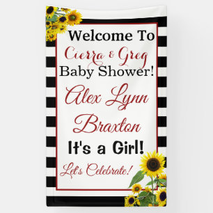 Sunflower Girl Banner