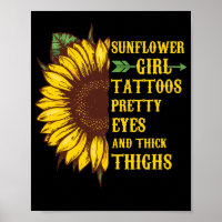 Sunflower Girl Tattoos Pretty Eyes Thick Thighs
