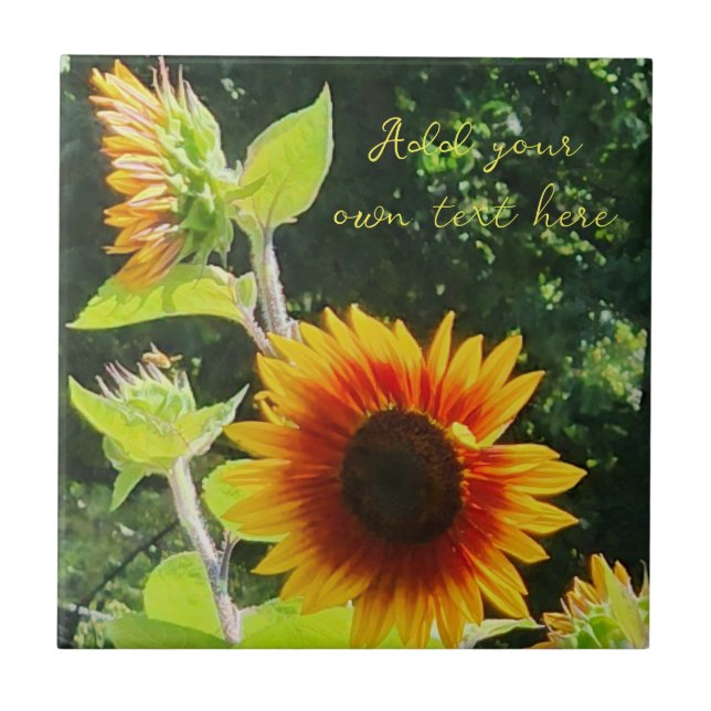 Sunflower Glass  Tile (Front)