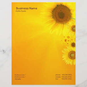 Sunflower Glow Letterhead