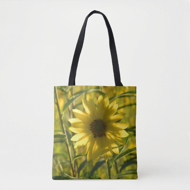 Sunflower Glow Printed Tote Bag (Front)