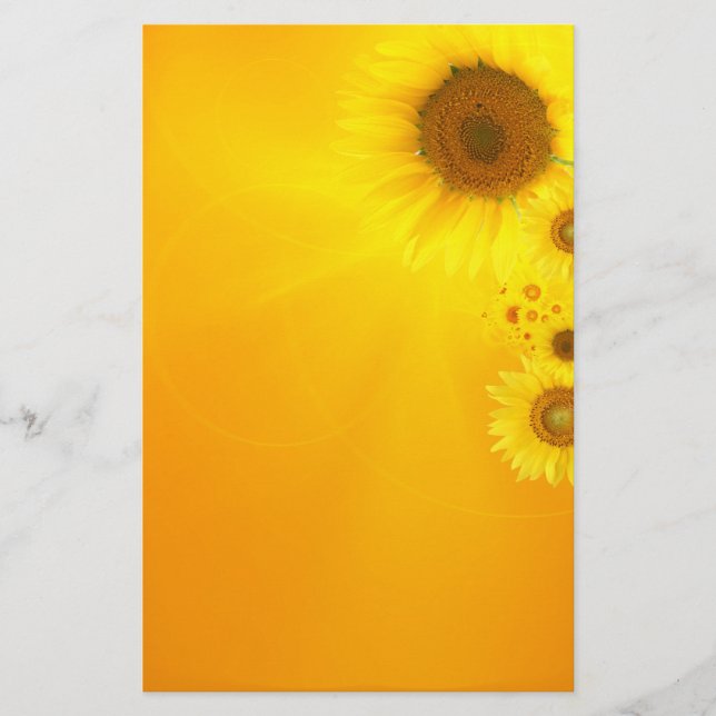 Sunflower Glow Stationery (Front)