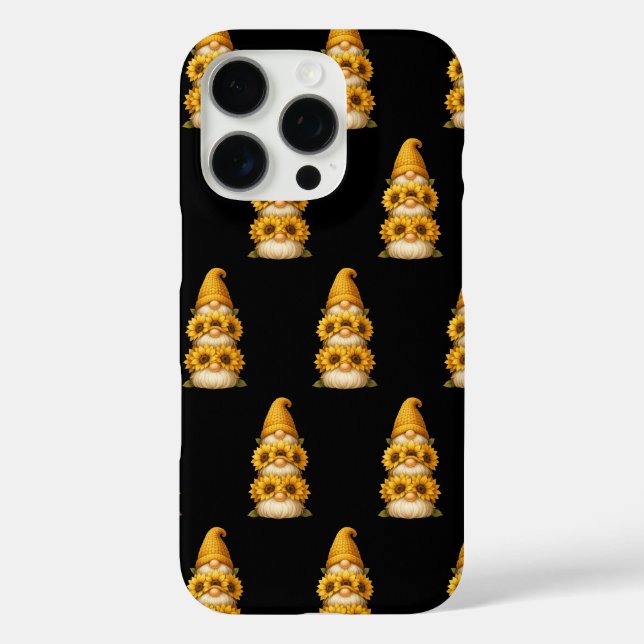 Sunflower Gnome Hidden Smiles Beneath the Golden  Case-Mate iPhone Case (Back)