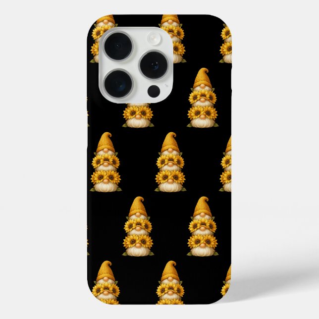 Sunflower Gnome Hidden Smiles Beneath the Golden  Case-Mate iPhone Case (Back)