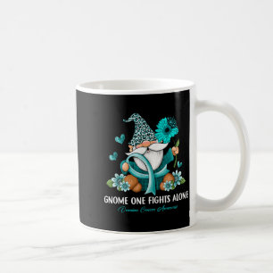 Sunflower Gnome One Fights Alone Design Coffee Mug