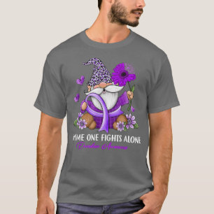 Sunflower Gnome One Fights Alone Overdose Awarenes T-Shirt