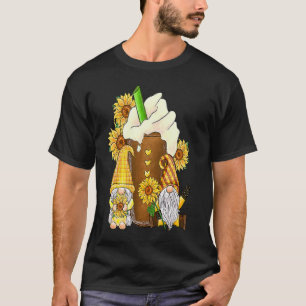 Sunflower Gnome Retro Hippies Floral Gnome Mens Wo T-Shirt