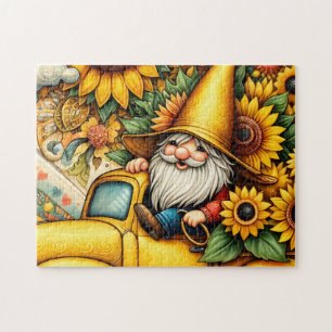 Sunflower Gnome Truck Jigsaw Puzzle