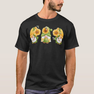 SUNFLOWER GNOMES, BUZY BEES, AUTUMN FALL GARDEN FL T-Shirt