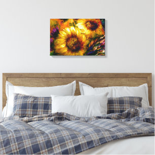 "Sunflower Gold" 18" x 12" Canvas Print