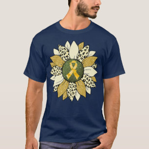 Sunflower Gold Childhood Cancer Awareness Girl Wom T-Shirt