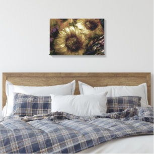 "Sunflower Gold" [design 2] 18" x 12"  Canvas Print