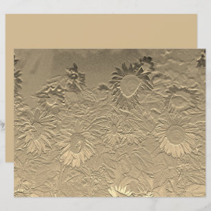 Sunflower Gold Floral Chic Design Decoupage