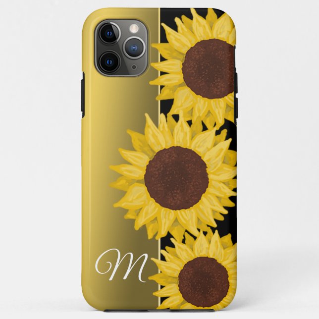 Sunflower Gold Monogram Case-Mate iPhone Case (Back)