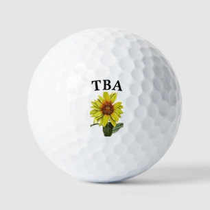 Sunflower Golf Balls - Optional Personalisation