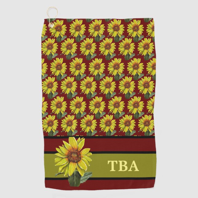 Sunflower Golf Towel (Front)